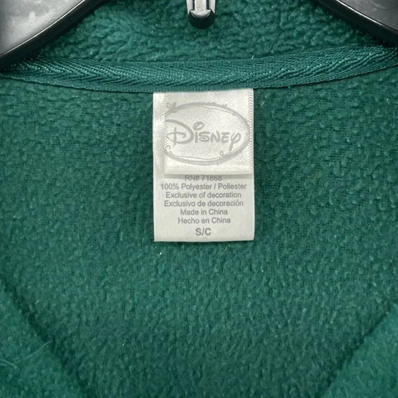 Disney Tinkerbell Pullover Fleece Sweatshirt Womens Sz S Green 1/4 Zip Mock Neck - Picture 10 of 11